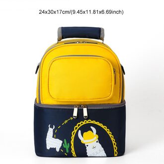 Double Layer Opslag Thermische Zak Draagbare Baby Fles Voedsel Isolatie Lunch Pouch Moedermelk Behoud Rugzak Accessoires geel A