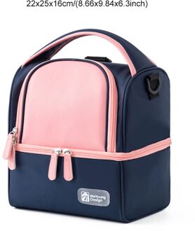 Double Layer Opslag Thermische Zak Draagbare Baby Fles Voedsel Isolatie Lunch Pouch Moedermelk Behoud Rugzak Accessoires roze B