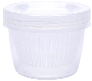 Double Layer Ronde Afvoer Verzegelde Doos Voor Gember Knoflook Ui Koelkast Voedsel Scherper Koelkast Vers Houden Verzegelde Doos Organizer