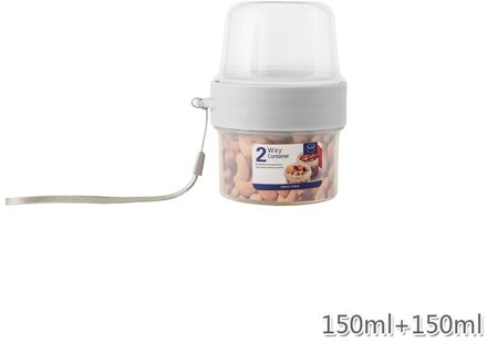Double-Layer Verzegeld Opbergdoos Transparant Verse Kepping Voedsel Container Met Schaal Fruit Melk Yoghurt Lekvrije Beker tumbler transparant 01