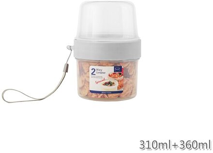 Double-Layer Verzegeld Opbergdoos Transparant Verse Kepping Voedsel Container Met Schaal Fruit Melk Yoghurt Lekvrije Beker tumbler transparant 03