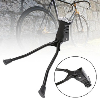 Double Leg Bike Kickstand Foldable Center Mount Mount Bicycle Stand Fits 24" and Above for Bicycle Road Bike
