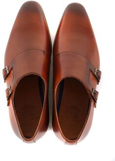Double Monk Strap Schoen Cognac