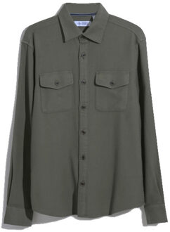 Double pocket overshirt dusty olive Veelkleurig - M