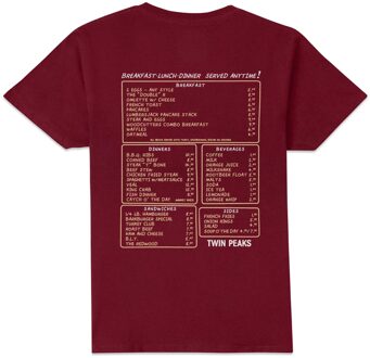 Double R Menu Unisex T-Shirt - Burgundy - M Rood