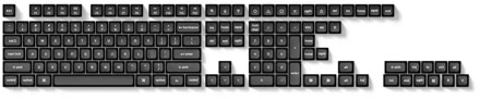 Double Shot KSA Keycaps zwart