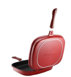 Double Side Grill Koekenpan Kookgerei 28Cm Rvs Dubbele Gezicht Koekenpan Keuken Accessoires Koken Gereedschap Keuken Goederen