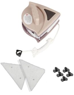 Double Side Magnetische Window Glass Cleaner Borstel Spons Keuken Home Office Cleaning Tool Voor Raam Auto Douche Schermen bruin