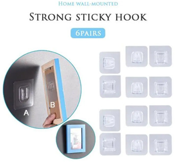 Double-Sided Adhesive Wall Hooks Wall Hooks Hanger Strong Transparent Suction Cup Sucker Wall Storage Holder For Kitchen Bathroo