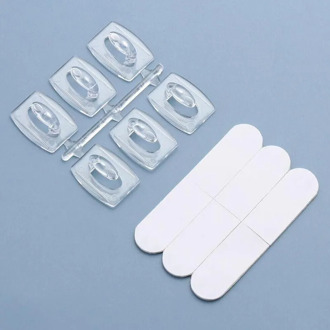 Double Sided Adhesive Wall Hooks Wall Hooks Removable Transparent Suction Cup Sucker Hook Home Key Hanger Adhesive Wall Hooks