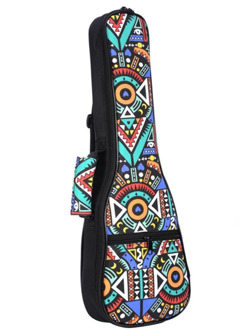 Double Strap Hand Folk Ukulele Carry Bag Cotton Padded Case For Ukulele Guitar Parts Accessories,Blue-Graffiti