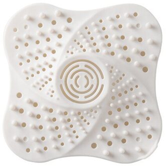 Douche Afvoer Siliconen Gootsteen Afvoer Hair Stopper Catcher Filter Badkamer Accessoires Bad Zeef Riool Monding Filter wit