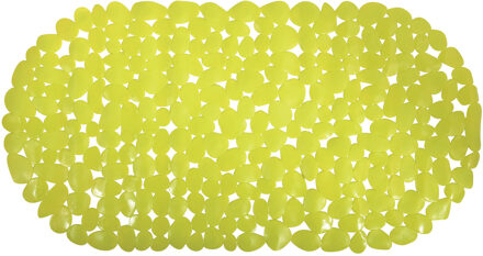 Douche/bad anti-slip mat - badkamer - pvc - limegroen - 35 x 68 cm - Badmatjes