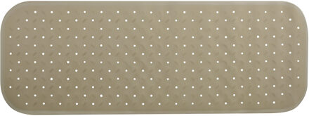 Douche/bad anti-slip mat badkamer - rubber - beige - 36 x 97 cm - Badmatjes