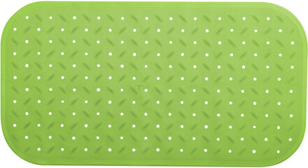 Douche/bad anti-slip mat badkamer - rubber - limegroen - 36 x 65 cm - Badmatjes