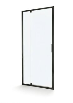 Douche Draaideur Anza - Helder Glas 6mm - Zwart - 68-81x207cm