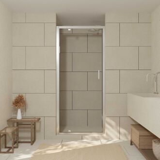 Douche Draaideur Factory 90 X 200cm - Goudkleurig Profiel - 6 Mm Helder Glas