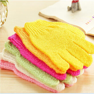 Douche Handschoenen Vijf Vingers Badhanddoek Handschoenen Exfoliërende Body Scrub Bad Handschoenen Douche Skin Body Wash Massage Wrijven Modder 1stk