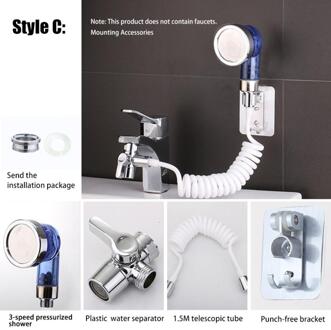 Douche Handvat Hoofd Hoge Druk Waterbesparende Voor Badkamer Accessoires Single Cut Wastafel Wastafel Nozzle Kraan Extension Douche