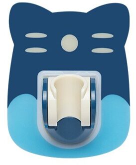 Douche Ondersteuning Badkamer Wall Mount Geperforeerde Vaste Basis Punch Gratis Douchekop Houder Ondersteuning Stand Voor Thuis Hotel Blauw