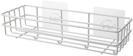 Douche Opknoping Mand Drijvende Plank Keuken Organizer Hoek Opknoping Rekken Ijzer Badkamer Accessoires Shampoo Houder wit