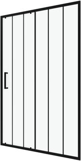 Douche Schuifdeur Factory 120 X 200cm - Zwart Profiel - 6 Mm Helder Glas