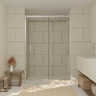 Douche Schuifdeur Factory 140 X 200 Cm - Chroom Profiel - 6 Mm Helder Glas