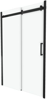 Douche Schuifdeur Rolling 120 X 200cm - Zwart Profiel - 8 Mm Helder Glas