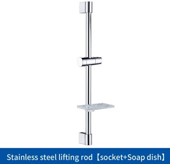 Douche Slide Bar Zeepbakje Badkamer Extension Douche Verstelbare Sliding Bar Set Met Zeepbakje Chrome met Soap Dish