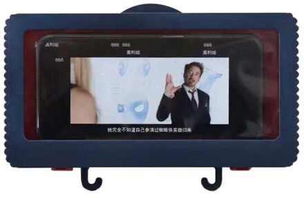 Douche Telefoon Doos Badkamer Waterdichte Telefoon Case Seal Bescherming Touchscreen Mobiele Telefoon Houder Voor Keuken Handsfree Gadget donker blauw