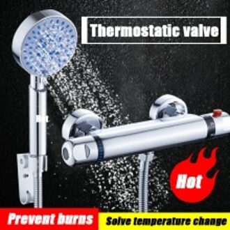 Douche Thermostatische Mengkraan Voor Badkamer Douche Kraan Warm En Koud Systemen 38 ° Dual Handvat Regendouche