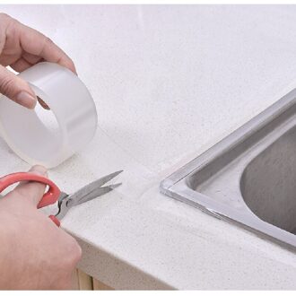Douche Wastafel Bad Afdichtstrip Tape Kalefateren Strip Zelfklevende Waterdicht Muursticker Sink Rand Tape Voor Badkamer Keuken 0.5mmT 5cmx3m