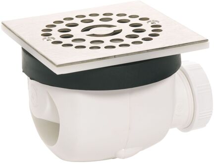 Doucheafvoer Twisto Vierkant Ø90mm Geborsteld Rvs