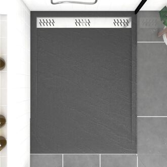 Douchebak - Pedra 120 X 90 Cm - Acryl - Antraciet