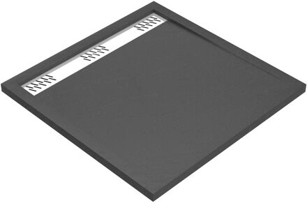 Douchebak - Pedra 80 X 80 Cm - Acryl - Antraciet