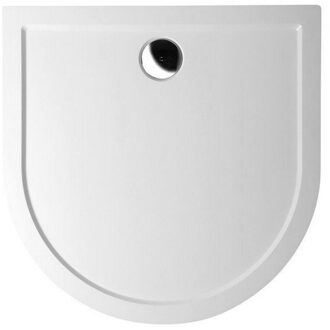 Douchebak Polysan Klasik D-vorm 90x90x4cm Cast Marble Wit