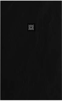 Douchebak Sanitop Just Creating Relievo Crag 100x160 cm Mat Zwart Topa