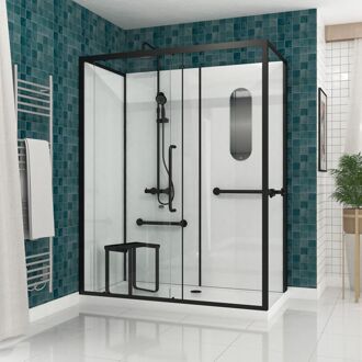 Douchecabine Acces - Rechthoek - 160x85x220cm - Zwart Mat