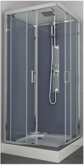 Douchecabine Allibert Everest Vierkant 90x90x225cm Helder Glas Nano Coating Mengkraan met Handdouche