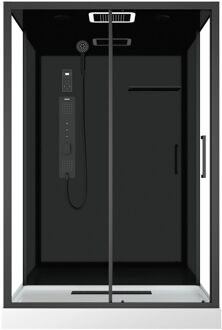 Douchecabine Aura Xxl - Rechthoek - 140x85x220cm - Zwart Mat