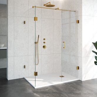 Douchecabine Compleet Just Creating Profielloos 3-Delig 90x140 cm Goud