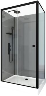 Douchecabine Eclipse - Rechthoek - 80x110x219cm - Zwart Mat