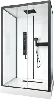 Douchecabine Indus2 - Rechthoek - 90x115x215cm - Zwart/wit
