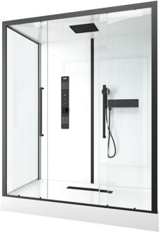 Douchecabine Indus2 Xxl - Rechthoek - 85x160x215cm - Zwart/wit