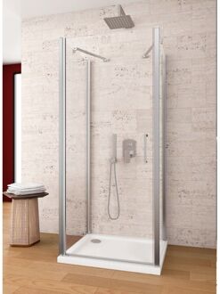Douchecabine Lacus Giglio Evo 1 Klapdeur Helder Glas Chroom (alle maten x2 zijwanden)