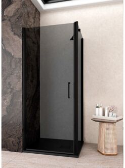 Douchecabine Lacus Giglio Evo 1 Klapdeuren Rookglas Zwart (alle maten)