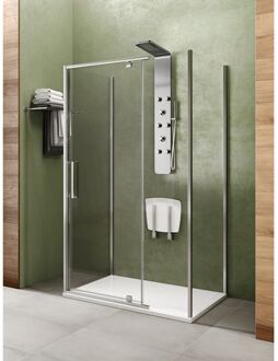 Douchecabine Lacus Pianosa Evo 2-Delig Chroom (alle maten x2 zijwanden)
