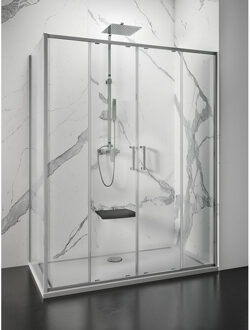 Douchecabine Lacus Stromboli Evo Aluminium profiel Chroom (alle maten)