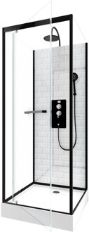 Douchecabine Metro - Vierkant - 80x80x230cm - Zwart Mat