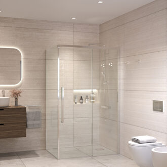 Douchecabine Sanivo Nova Soft Close Chroom Helder Glas (Alle Maten)